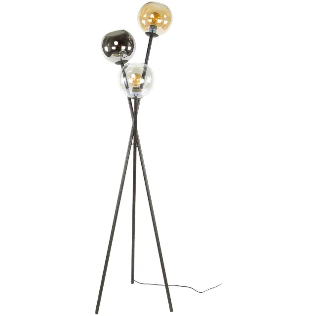Nest of Nora Vloerlamp Lani - Met bollen - 3-lichts - Zwart Donkergrijs