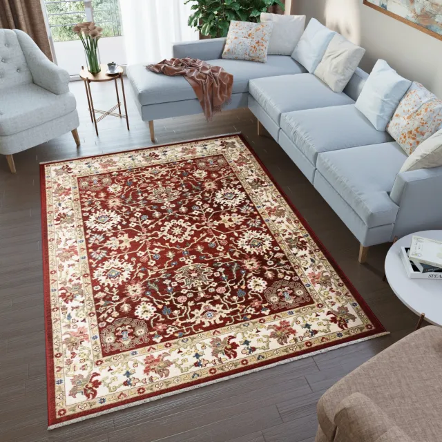 Tapiso Rivoli Vloerkleed Rood Oosters Oriental Tapijt Maat- 300x400 Rood 6