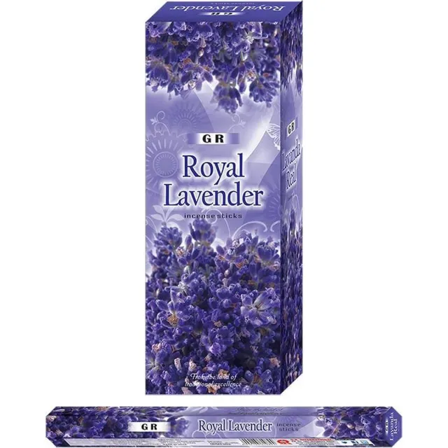 Yogi & Yogini naturals Wierook Lavendel hexagram 6 pakjes, 20 stokjes per pakje Meerkleurig