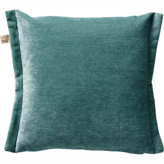 Dutch Decor LEWIS - Sierkussen 45x45 cm - fluweel - met sierrand - Sagebrush Green - groen - Inclusief binnenkussen - Luxe kussens voor woonkamer & bank Sage groen