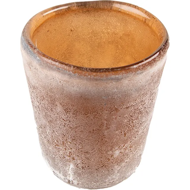 Clayre & Eef Theelichthouder Ø 7x10 cm Bruin Glas