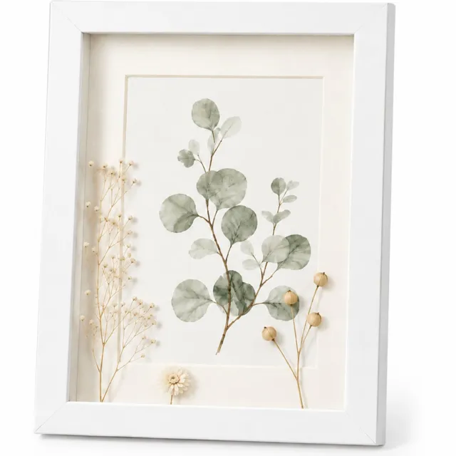 SWGOTA Witte MDF-fotolijst 30 × 40 cm (12 × 16 inch) - 2 cm binnenruimte - Rechthoekig, met glas en afbeelding