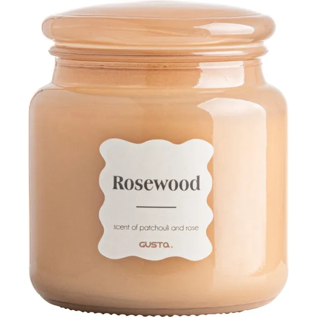 Gusta Geurkaars in apothekerspot - Rosewood - 10 x 11 cm Bruin