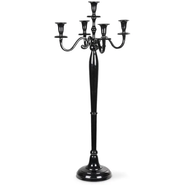 grafenstayn Elegante kandelaar - 5-armig - veelzijdig - aluminium Zwart