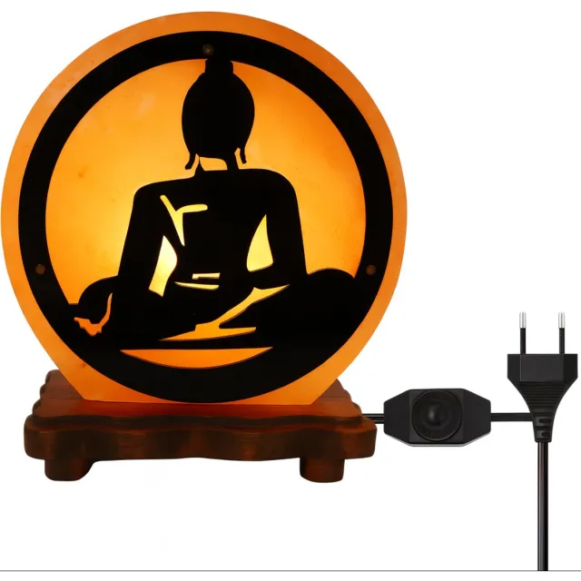 Pink Gold Zoutlamp - Tafellamp - Boeddha - 20 x 22 x 12 cm - 4kg - Himalayazout - Tafellamp – Sfeerlamp – Himalaya Zoutsteen Nachtlampje – Cadeau Roze