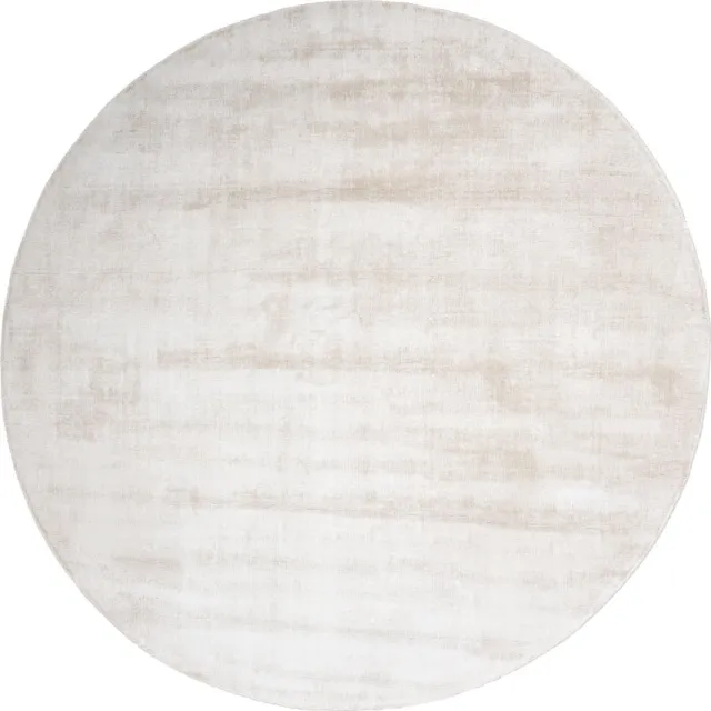 Veer Carpets Vloerkleed Cos Beige - Rond ø150 cm - Luxe Viscose Design Vloerkleed met Zijdezachte Glans