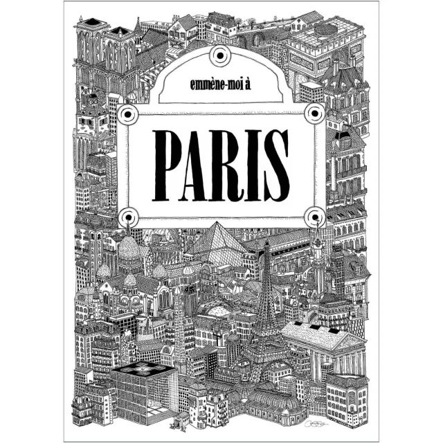 Poster & Frame Poster - Benjamin Noir - Paris (30 x 40 cm cm)