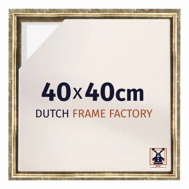 Dutch Frame Factory Baklijst 40x40 cm - Goud Antiek - Geschikt voor Canvasdoek - MDF Baklijst Lausanne