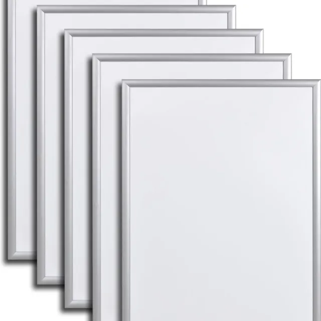 vidaXL Aluminum Kliklijst Poster Frame A4 210 x 297 mm 5 stuks Zilver