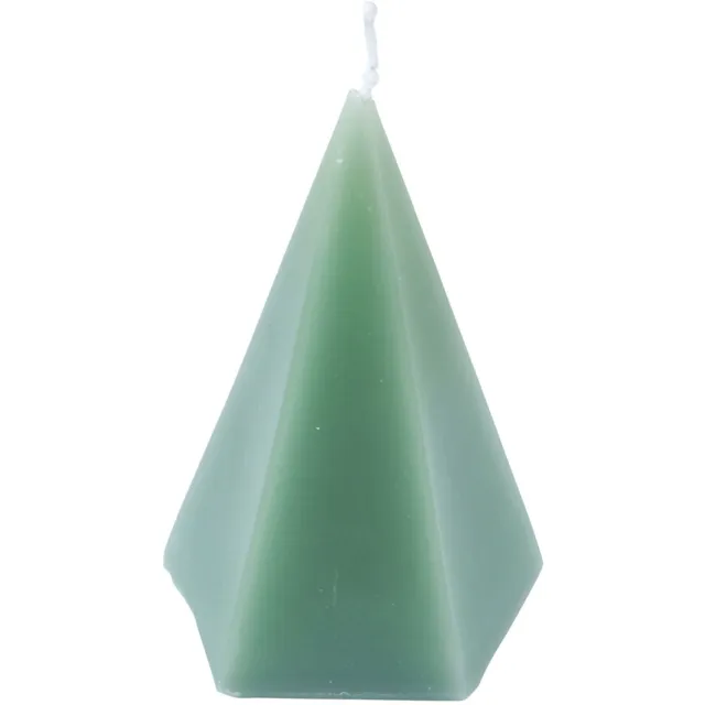 HOMEA Decoratieve kaars in de vorm van een piramide ARTY - celadon