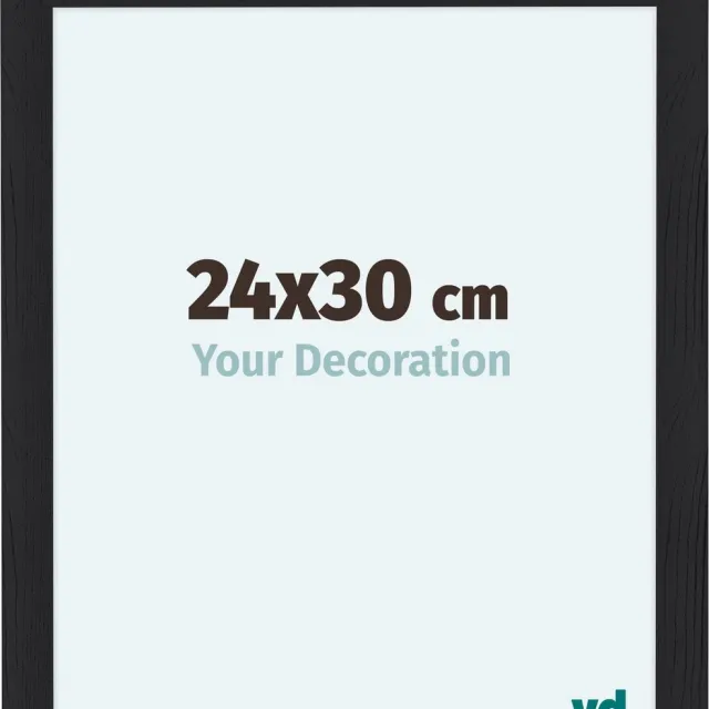 yd. Your Decoration - Fotolijst 24x30 cm - MDF - Zwart Houtnerf - Como