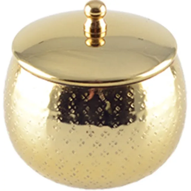 Aulica Little Model Round Round Candle - Geurkaars - 8x8 cm - Goud