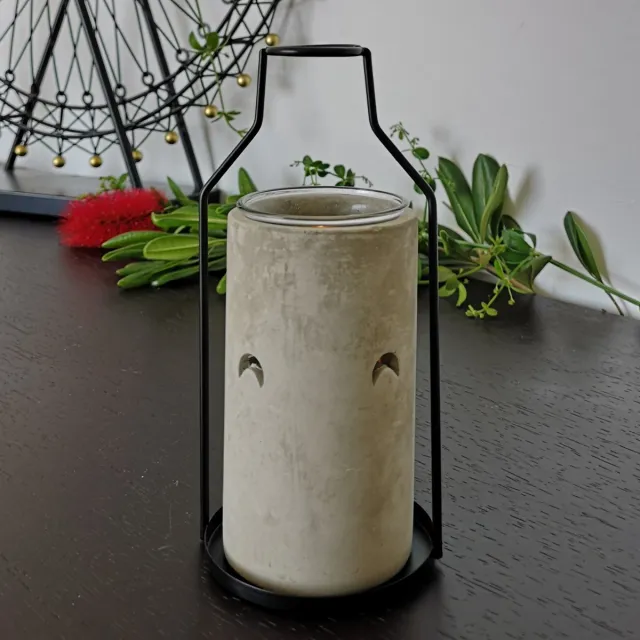 Zen'Arôme Geurbrander beton met zwart metaal betonkleur