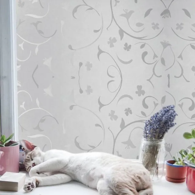 Lineafix Statische Raamfolie Roma – 46x150 cm – Zonder Lijm, Hecht Statisch – Herbruikbaar – Anti-inkijk & Raamdecoratie grijs
