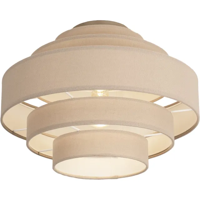 Lumidora Plafondlamp 75184 - Plafonniere - POLIGNANO - E27 - Taupe - Metaal - ⌀ 40 cm