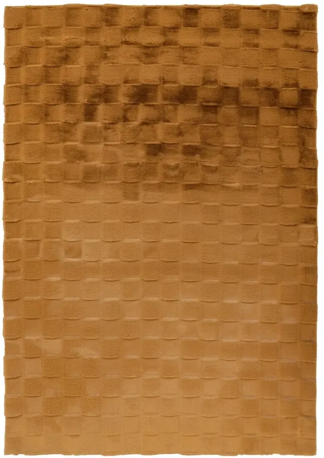 Dutch XXL Hoogpolig Vloerkleed | Tapijt | Soul | Blokken | Amber | 80x150 cm