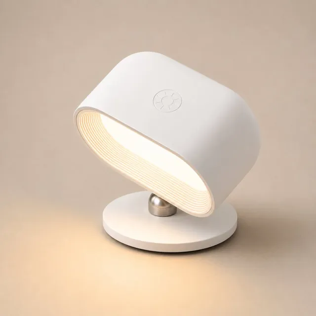 Heuts Goods Wandlamp - Wandlamp Binnen - Magnetische Wandlamp - Wandlamp Oplaadbaar - Nachtlampje - 360 graden draaien - 5 Standen Dimbaar - 3 Kleuren Warm Wit - Op Tijd Instelbaar - Wit Warm Wit Licht