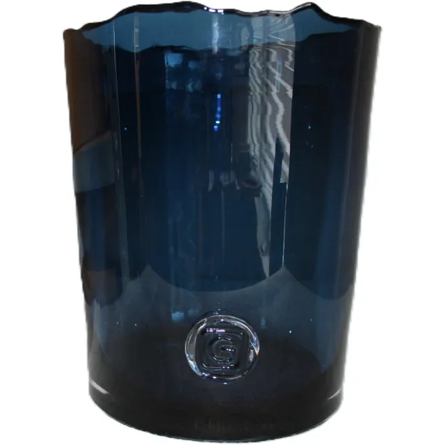 Dbt Gommaire - Vaas - glas - blauw - D16 x H19,5 cm