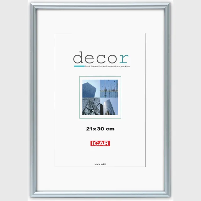 Icar Kunststof Fotolijst Decor CSM Zilver 18x24 cm
