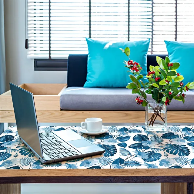 Ambiance Sticker Yuwasak sticker met tropisch meubelmotief, 60 x 90 cm Multi color