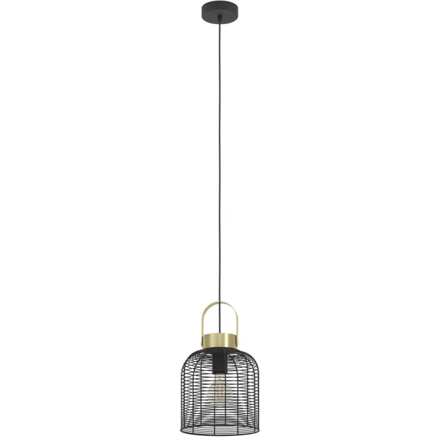EGLO Roundham Hanglamp - E27 - Ø 22 cm - Zwart|Goud - Staal Zwart;Goud