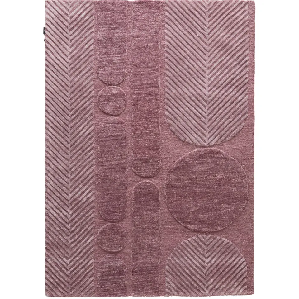 Studio LIVIT Adeline hoogpolig wollen vloerkleed roze, foto 3