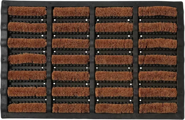 Argos Home Bootscraper Deurmat 61x41cm kokos & heavy duty rubber zwart