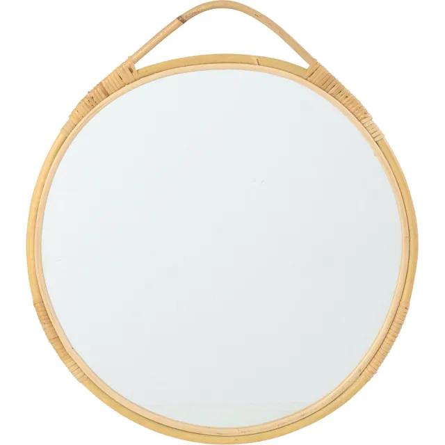 J-Line spiegel Jordan Rond - glas - naturel