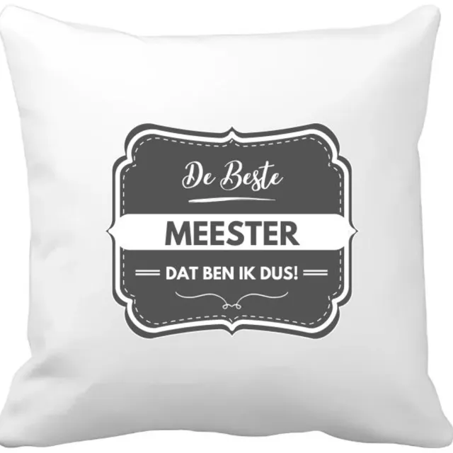 Akyol de beste meester Kussen hoes - Meester - geweldige meester - school - verjaardagscadeau - afscheidscadeau - kado - 40 bij 40 cm Multicolor