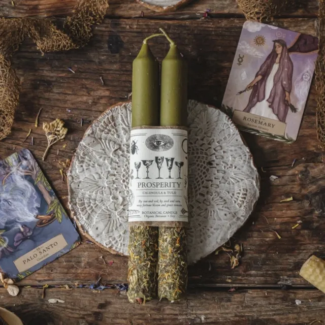 Anima Mundi Prosperity Ritual Candle 2 Pack Groen