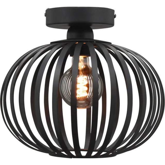 Toplicht Plafonniere Lido - Ø 30 cm - zwart