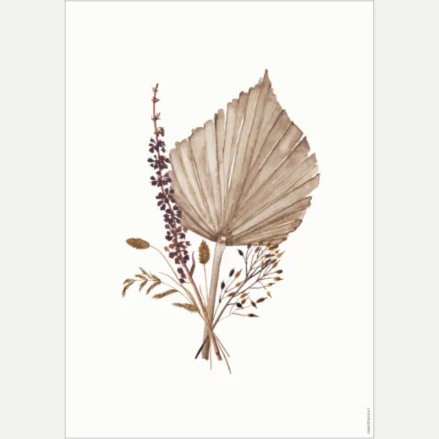 Days of Bloom Poster A3 Palmblad wit