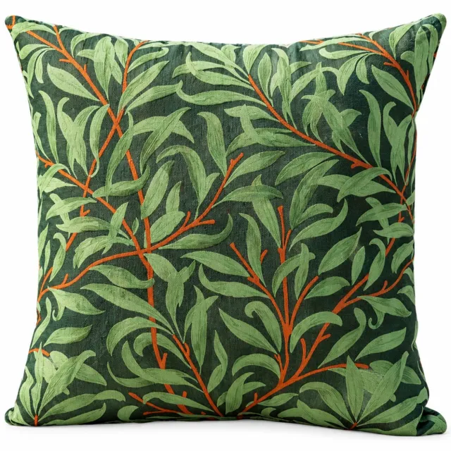 SWGOTA Donkergroene kussenhoes 45 x 45 cm met plantenprint - Vierkant, voor bank en tuin, zonder binnenkussen