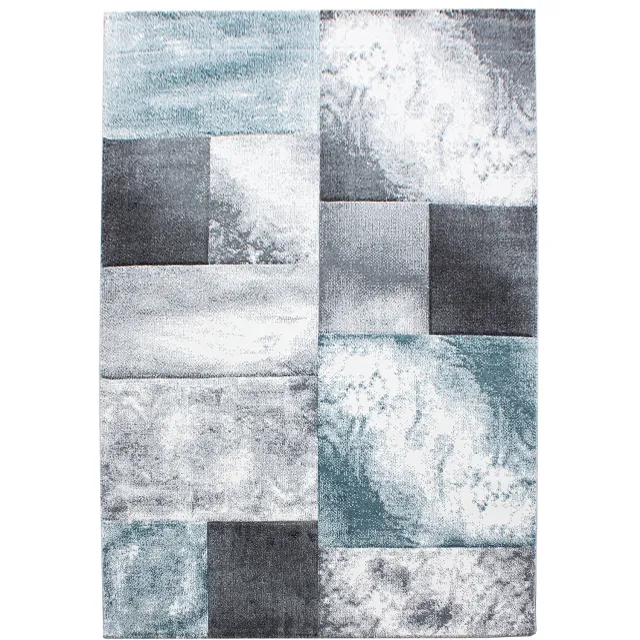 Ayyildiz Hawaii – Laagpolig vloerkleed – Blauw – Ruit – 240 x 340 cm