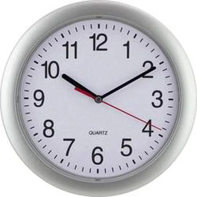 EUROTIME 22222 Wandklok Quartz 25 cm Zilver