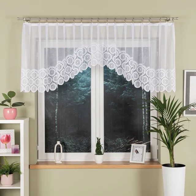 Markizeta Malwina - Jacquard Gordijn - 310x80 cm - Wit