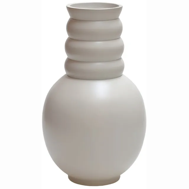 Vase The World Vaas Amarga | Ivory | Metaal | Droogbloemen | Ø14 x H25 cm