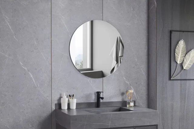 Bella Mirror Spiegel Rond - Badkamerspiegel - 80 cm - Frameloos Geen