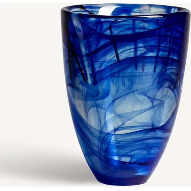 Kosta Boda Contrast Vaas blauw - H 200mm
