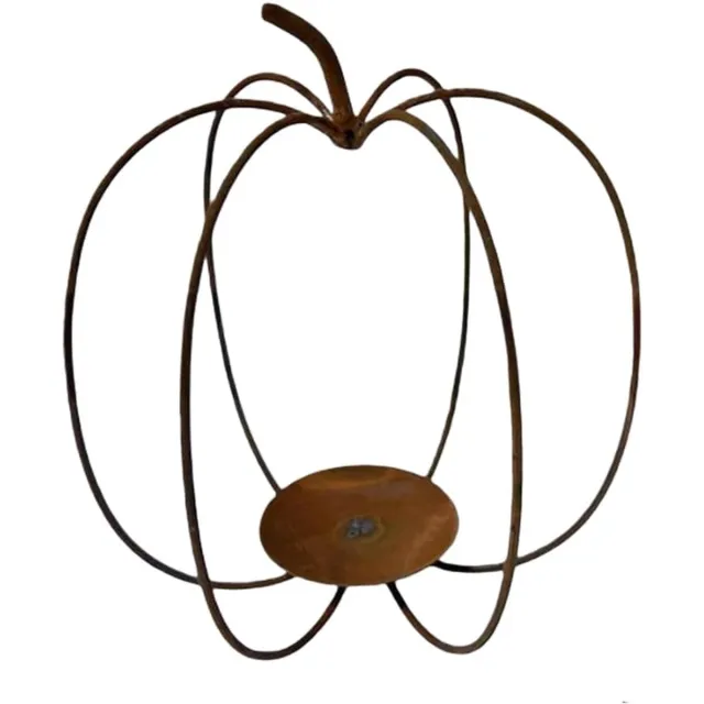 KZQ Bruine IJzeren Pompoen Kaarsenhouder – Decoratieve Kaarshouder Voor Herfst En Halloween Zoals in de figuur te zien is