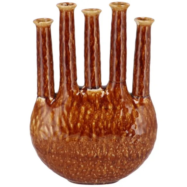 Daan-Kromhout Vaas Inga Jahra Bruin ovale tube 28x12x39cm Daan kromhout