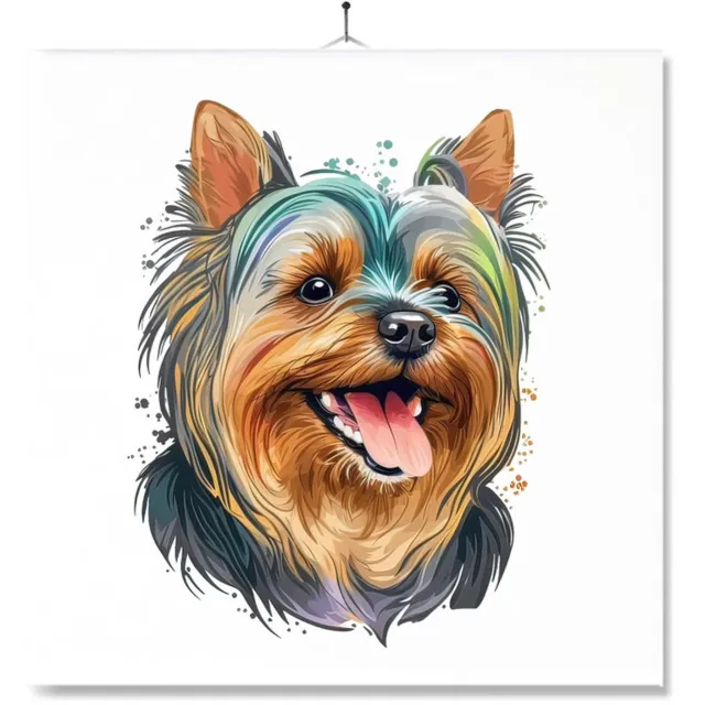 MC Living Tegel Met Opdruk | Verjaardag kado | Toilet WC | Yorkshire Terrier ontwerp 5
