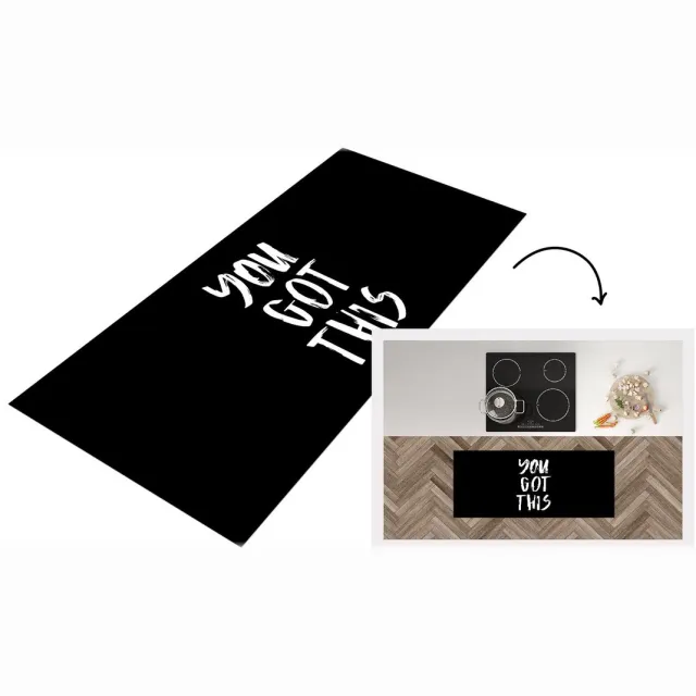 KitchenYeah Keukenloper - Loper keuken - Spreuken - Quotes - You got this - Keukenloper vinyl Multicolor