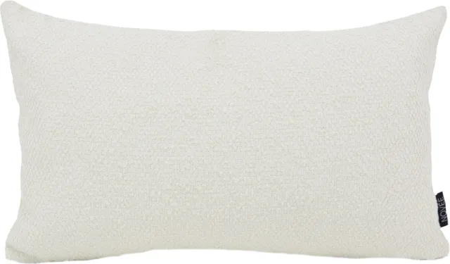 NOVÉE Malibu Sunset Ivory Kussenhoes - Outdoor/Buiten | 30 x 50 cm | Waterafstotend Bouclé / PP Crème