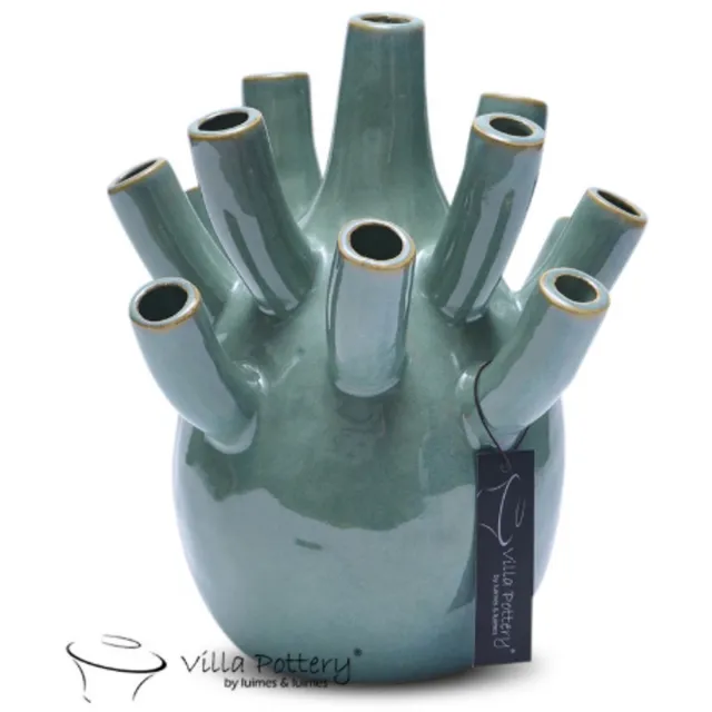 Villa Pottery Vaas - Villa Pottery - Woondecoratie - Keramiek - Decoratie - Voorjaarscollectie - Waterdicht - Pinokkio 1_3 Green Groen