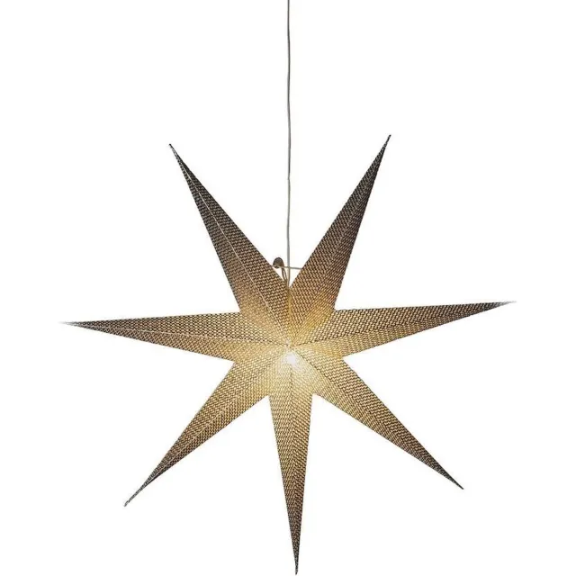 Konstsmide Sweden ® 5901-300 - Kerstster - Premium design 7 punts luxe papierster met 5m aansluitsnoer - 78cm - E14 - 230V - voor binnen - zilver