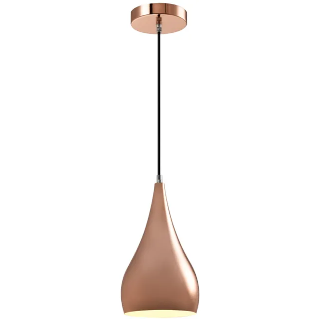 QUVIO Hanglamp modern - Rose gold lamp - D 16 cm Roze