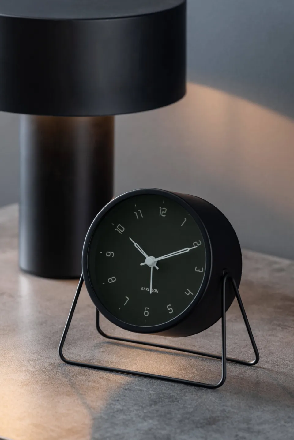 Karlsson Stark wekker, rond, metaal, 13 cm zwart, foto 3