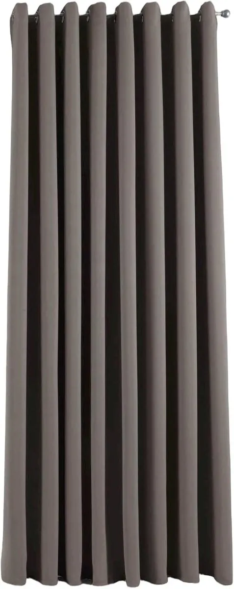 Famanu Ondoorzichtig taupe H x B 245 x 295 cm - 1 stuk thermo - gordijn - verduisteringsgordijn - geluidsisolerend - standaard