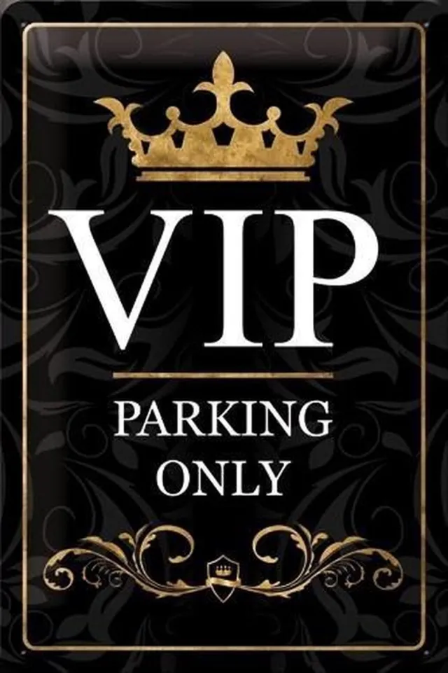 Nostalgic Art Merchandising Nostalgic Art Metalen bord VIP Parking Only zwart